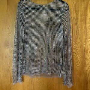 Sheer Rhinestone Shirt